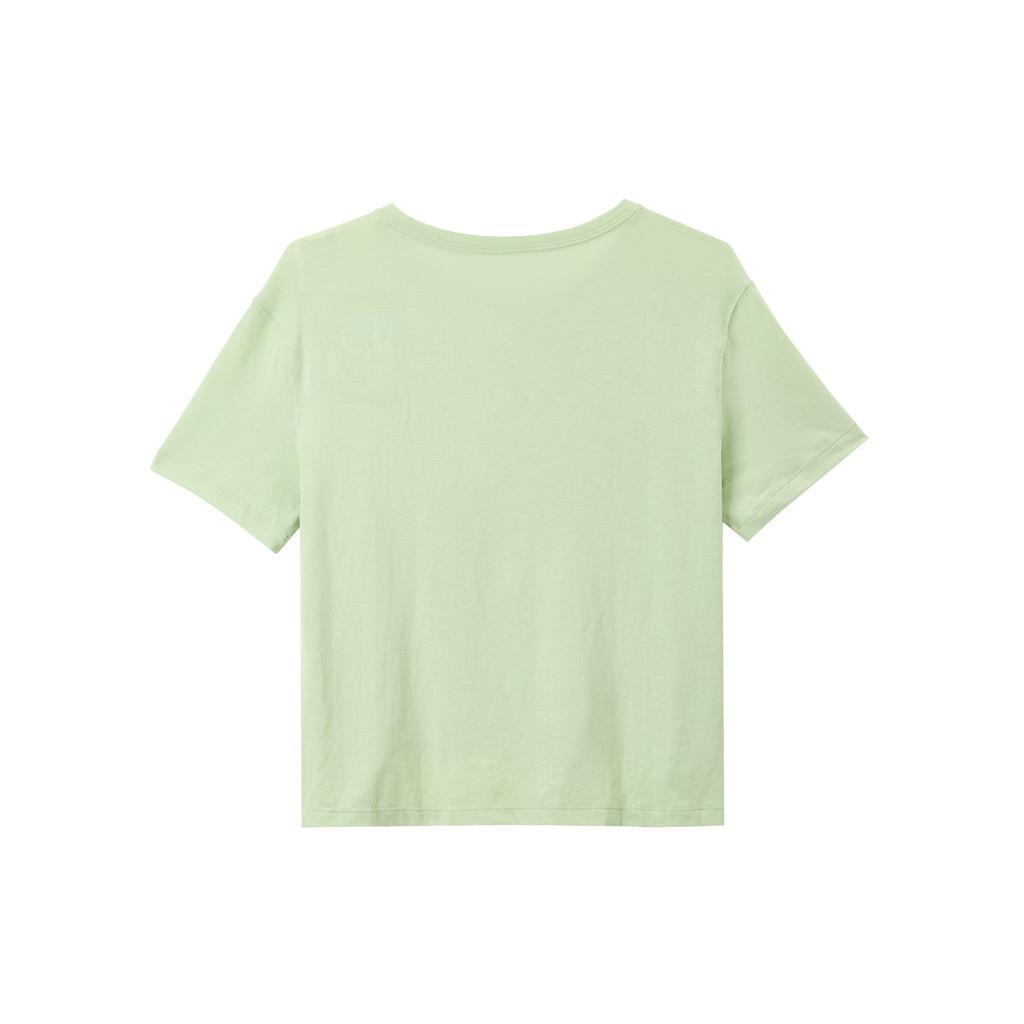 Nike Укороченный топ Yoga Dri-FIT с коротким рукавом, дышащий, женский, зеленый DM7026-343