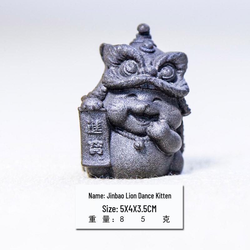 Пробуждающийся Лев Денежный Кот Орнамент - Китайский Национальный Тренд Домашний Декор, Высококачественное Ручное Изделие для Рабочего Стола Гостиной.