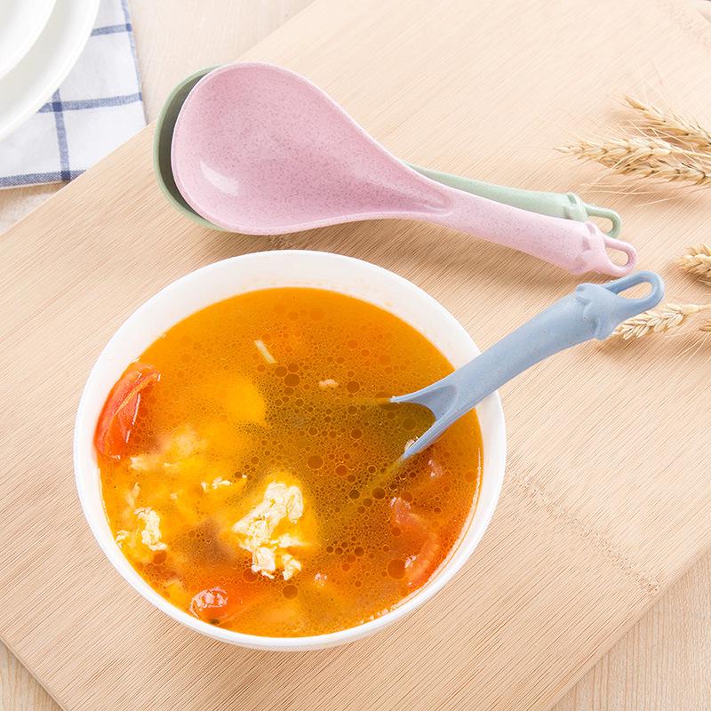Модный унисекс 1 шт суп благовония пшеница круглая столовая посуда каша соломенная ложка
