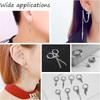 24Pcs 4 Style 304 Stainless Steel Pendants Spike/Cone Silver 6.5~18x3~5mm Hole: 2mm 6pcs/style