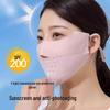 Женская высококачественная 3D маска-солнцезащитный козырек из ледяного шелка с защитой от УФ-лучей
