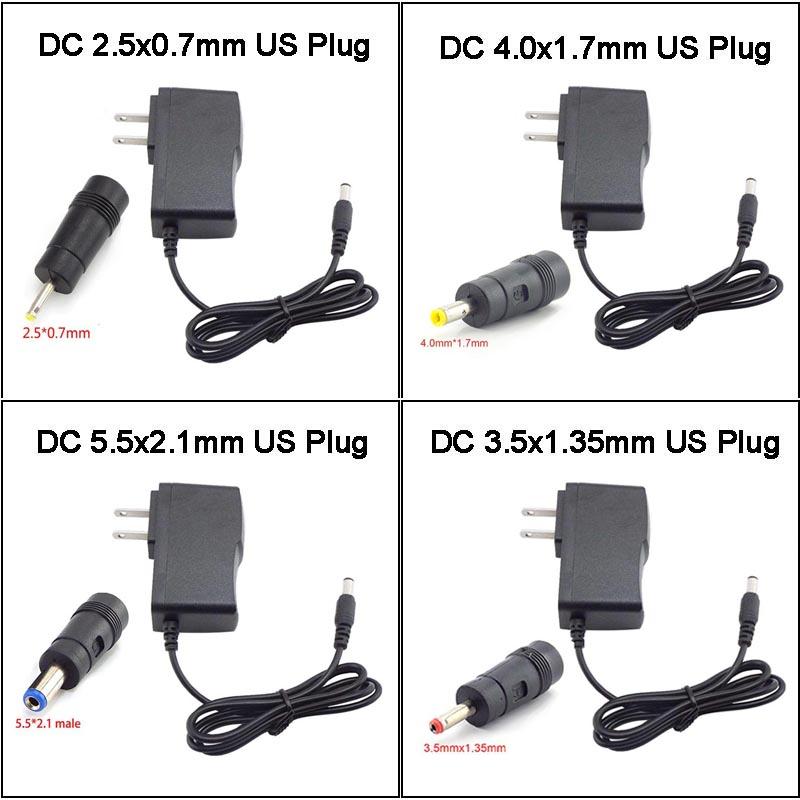 AC 110V-240V DC 10V 1A Зарядное устройство 5,5*2,1 мм Адаптер-конвертер 4,0*1,7 мм 3,5*1,35 мм 2,5*0,7 мм Штекер постоянного тока