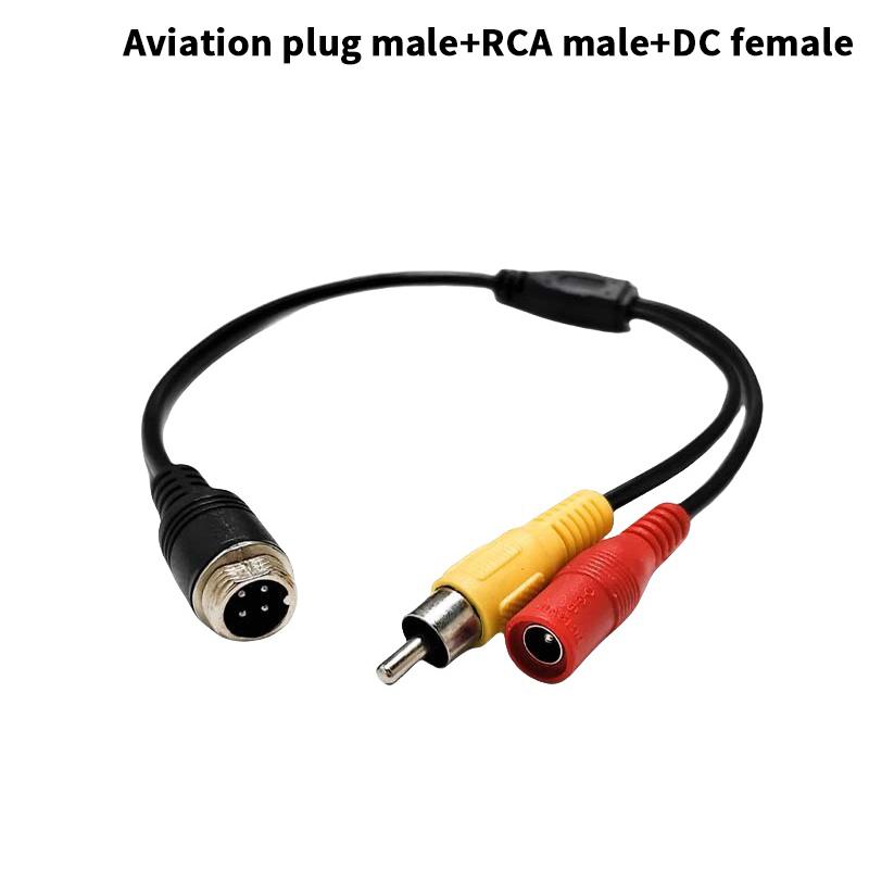 AV & DC Power Converter Cable 4Pin Aviation Male To Female Adapter For Car Rear Camera Monitor DIY Accessories