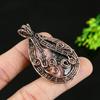 Rhodochrosite Handmade Copper Wire Wrap Jewelry Pendant 2.25 W3N75