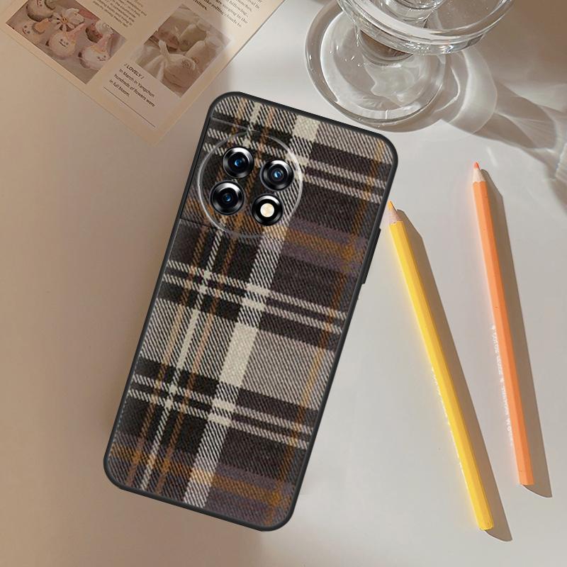 Шотландский плед Теплый плед Чехол Для OnePlus 12 12R 13 R 11 9 10 Pro 8T 9RT 10T OnePlus Nord 4 CE 2 3 Lite N20 N30 Чехол