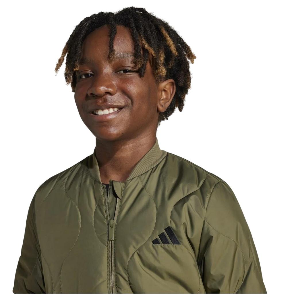 Adidas Childrens/Kids Textured Mock Neck Puffer Jacket