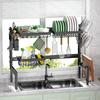 Dish Drying Rack,Telescopic Extension Tableware Storage Rack Above The Sink,No Need To Punch Holes,Suitable for Kitchen Supplies