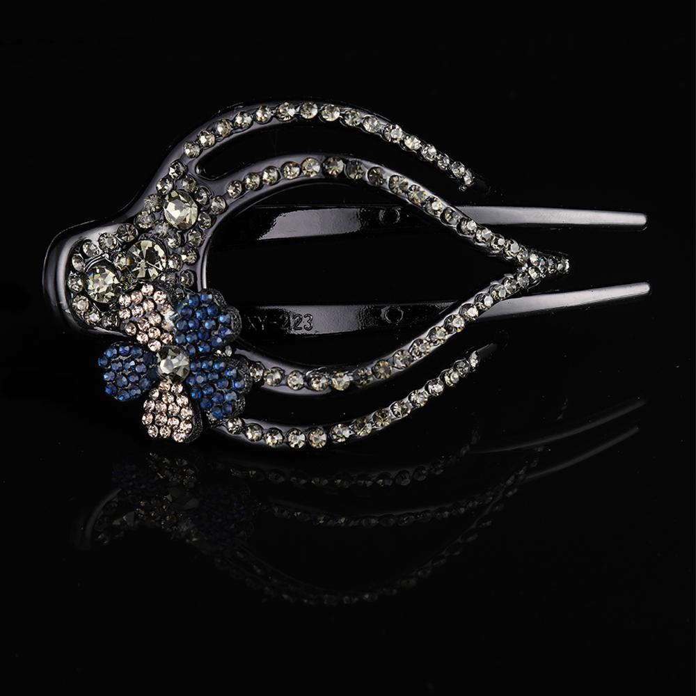 Handmade Crystal Flower Shiny Disk Hair Hair Claws Hair Accessories Crystal Hair Clip Hairgrip