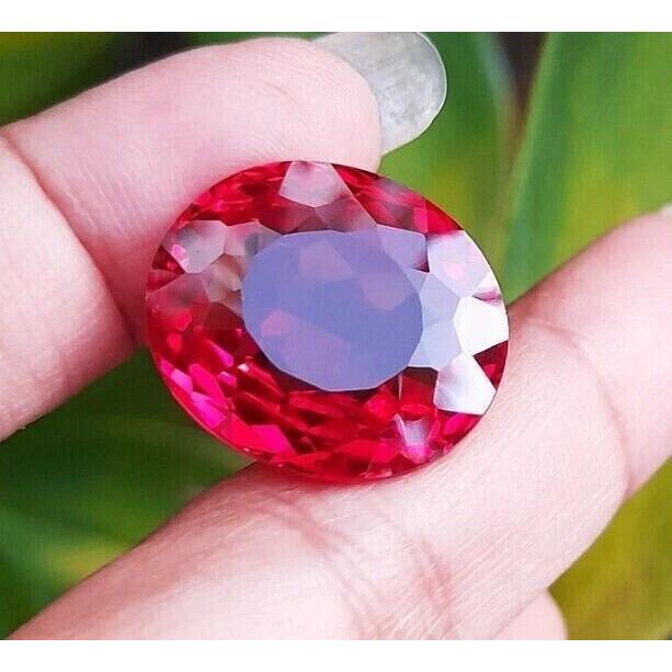 Natural Padparadscha Sapphire 25 Ct Oval Stunning Certified Loose Gemstone