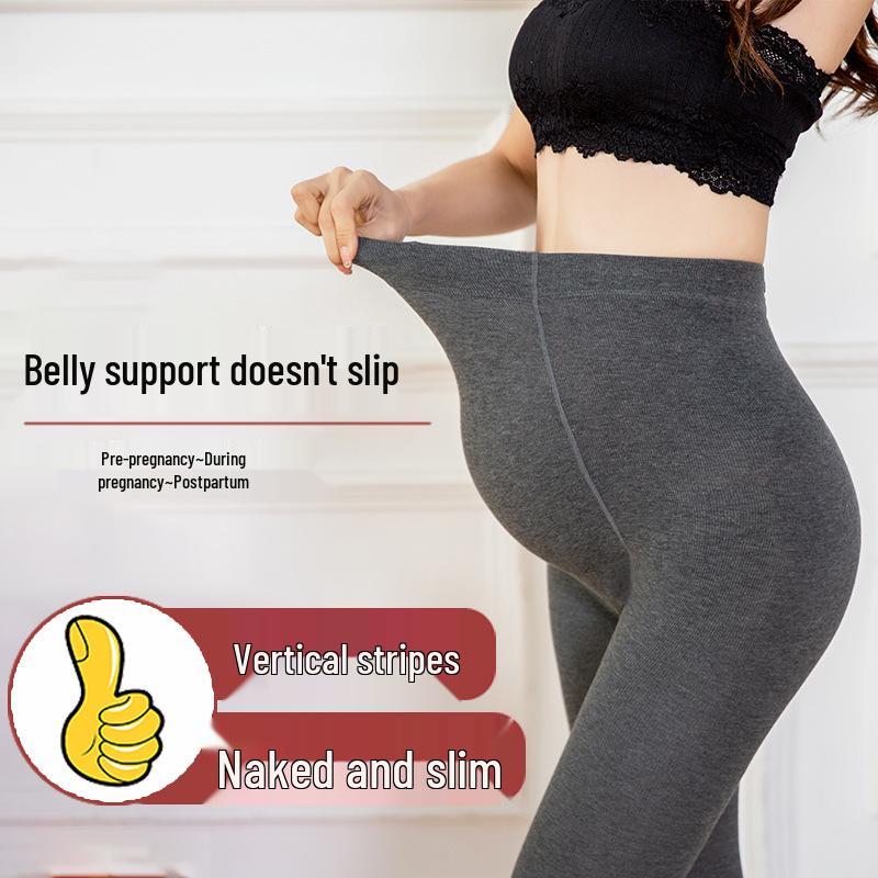 Флисовые леггинсы для беременных: Хлопковая полоска, поддерживающие колготки для весны/осени