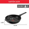 Poêle - Tefal - E2490445 - Noir - Ø 24 cm - Facile à nettoyer