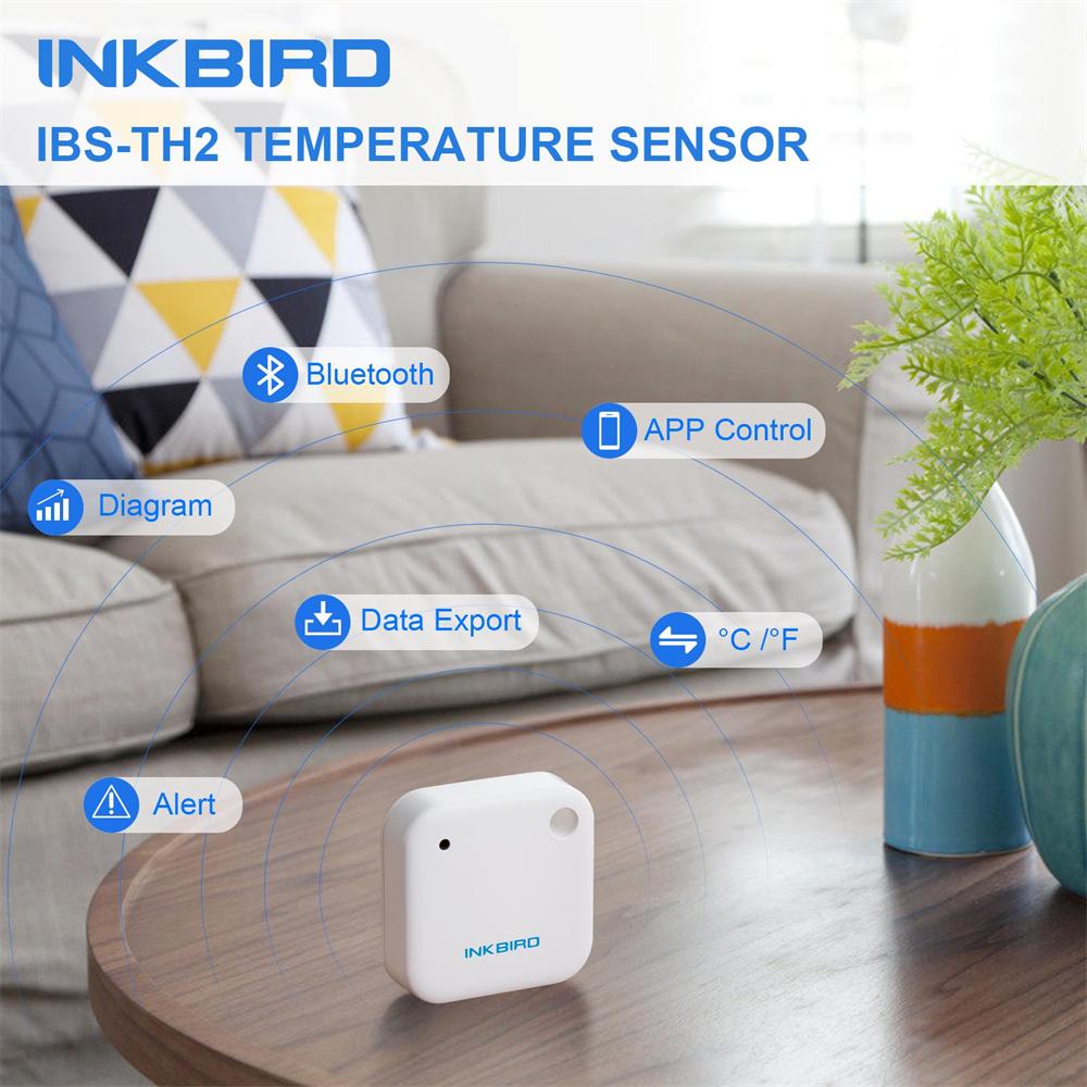 INKBIRD IBS-TH2 Bluetooth Морозостойкий термометр Влагозащищенный монитор температуры с хранением данных Идеально для домашнего офиса