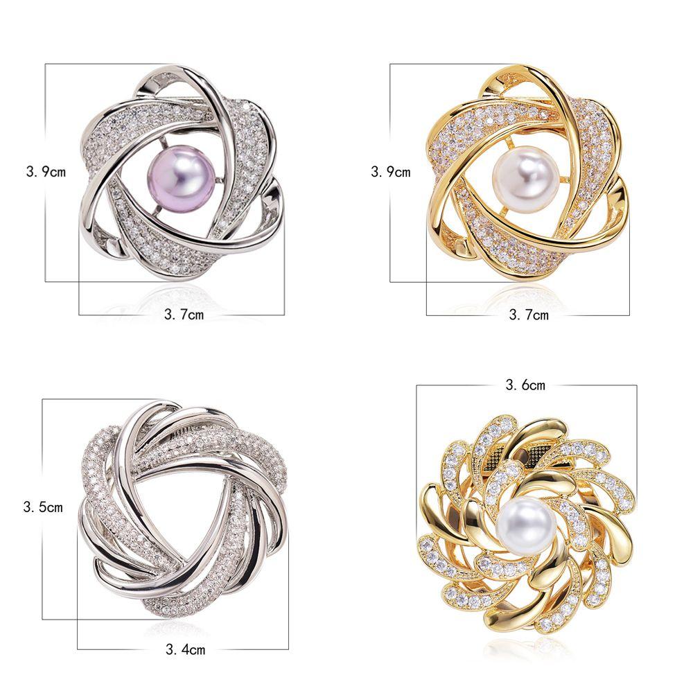 Модная бижутерия Стразы Женская пряжка для шарфа Зажим для шали Броши в корейском стиле Кольцо для шарфа