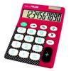 Milan Calculator with Big Dot Pink X Black 10-Digit Keys, 150610DBRBL,