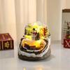 Assorted Christmas Rotating Light-Up Musical Resin Music Box Ornaments Christmas Present