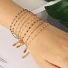 Fashion Simple Chain Satellite Beads Stainless Steel Enamel Bracelet Boho Bracelets