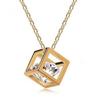 Personality New Love Cube Three -Dimensional Ladies Necklace Fashion Trend Popular Unique Anniversary Gift Is A Woman