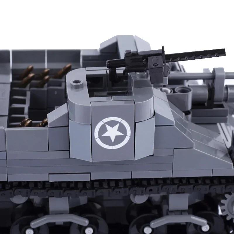 Новый MOC Вторая мировая война США M7Priest Машина Строительные Блоки Танк Солдаты Фигурки Детали Оружие для Детей Кирпичи Армия Артиллерия Военная Игрушка