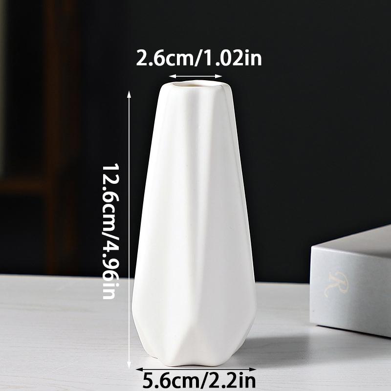Белая мини-керамическая ваза, простая скандинавская ваза для цветов, домашняя ваза для гостиной, украшение для стола, свадебная вечеринка