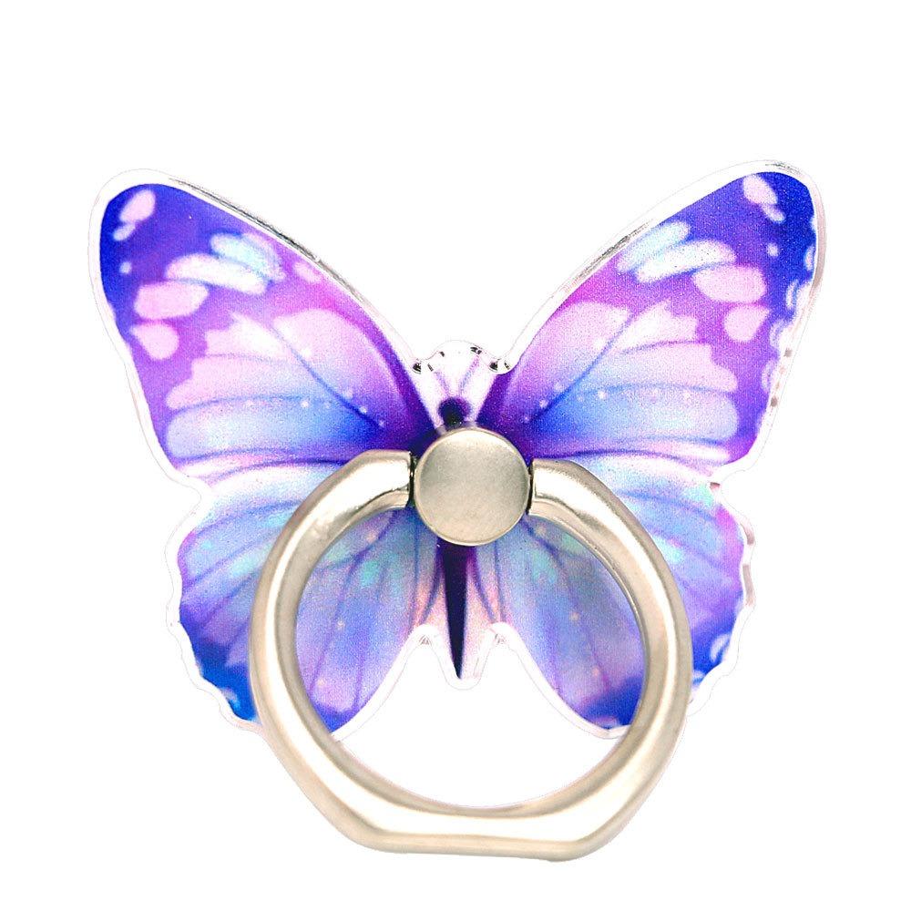 Luxury Cartoon Butterfly Phone Finger Ring Holder, Universal Mobile Phone Stand & Smartphone Accessory for IPhone 17/16/15