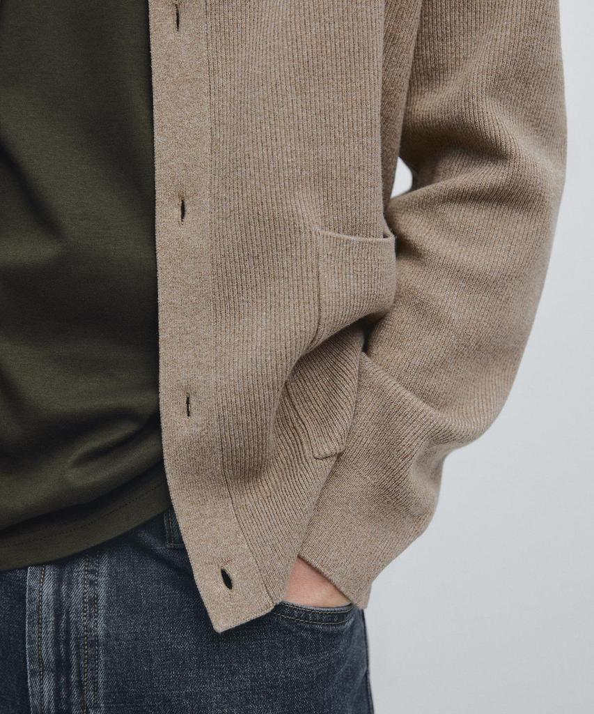 Хлопковый вязаный кардиган Massimo Dutti