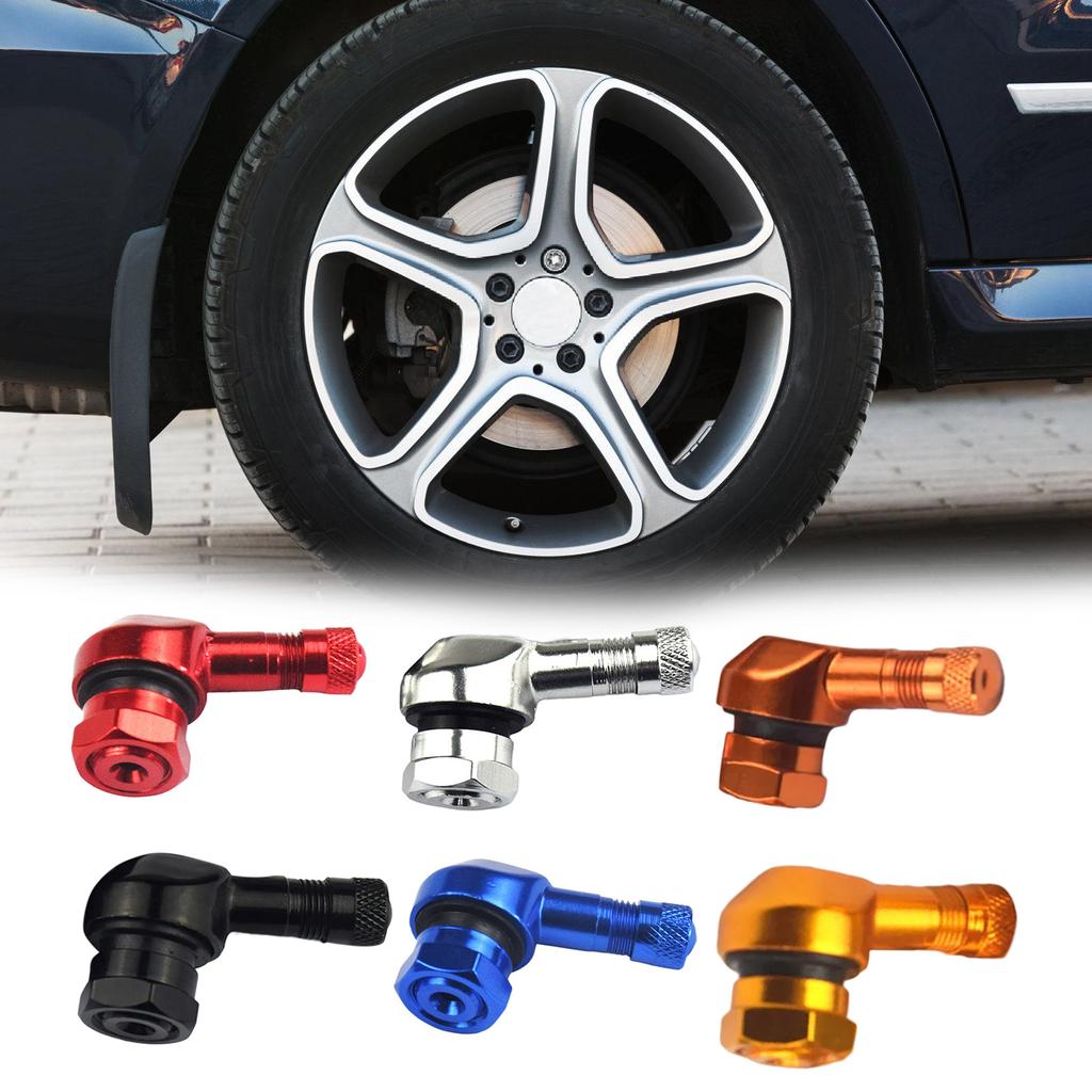 Мотоциклетные ниппели для шин 90 градусов Ниппель для колесной шины для большинства мотоциклов Замена Алюминиевый бескамерный ниппель для шины