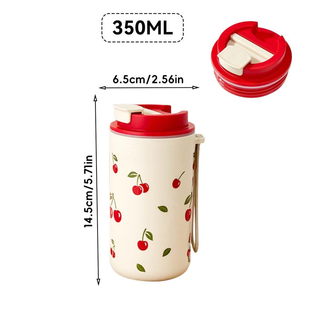 350/400Ml Portable Plastic Water Cup Tumbler With Nylon Rope Leak Proof Heat-Resistant Milk Coffee Mug Kid Student Drinking Cup