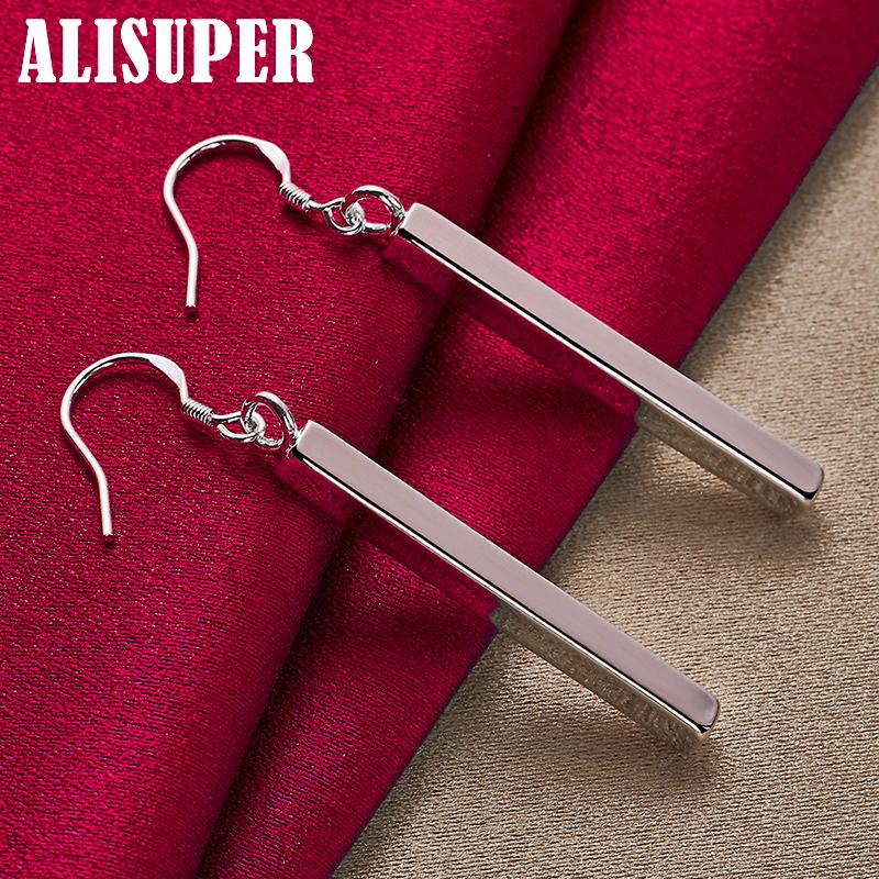 Ювелирные изделия из стерлингового серебра 925 пробы с квадратными колоннами