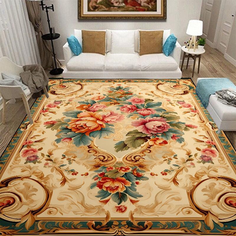 Роскошный европейский ковер большого размера, украшение гостиной, домашний ковер при диване, коврик для спальни, нескользящий, для гардеробной, моющийся коврик для пола