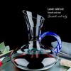 OLOEY Blue Handle Glass Wine Decanter