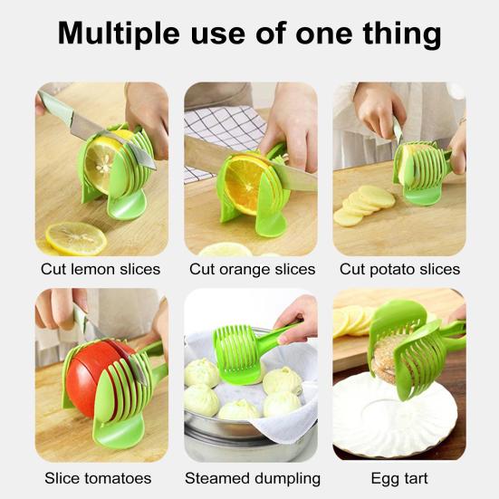 Овощерезка для лимона и помидоров, круглые щипцы для фруктов, держатель для лука, ручной инструмент для нарезки, многоцелевой кухонный гаджет для резки