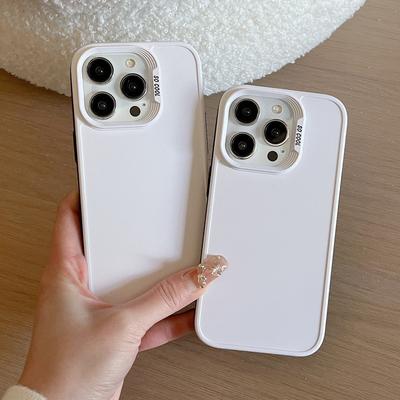 Подходит для чехла для мобильного телефона iPhone 15 Apple 14pro Двухкомпонентный белый матовый чехол Материал с нанесенной краской и клеевой пастой