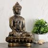 Buddha Statue Showpiece Idol Home Decor Items for Living Room and Gifts (Antique Golden)