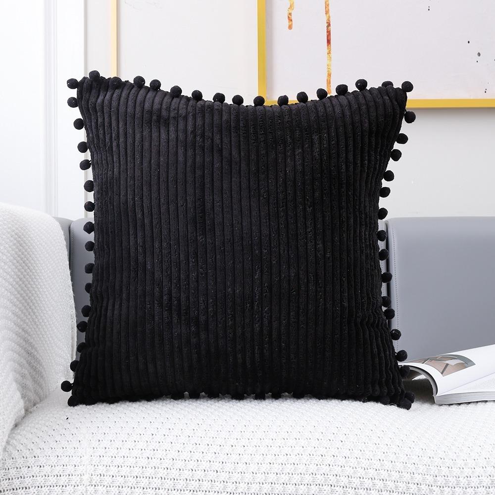 Corduroy Pillowcase Square Sofa Pillow Cover Practical Bohemia Throw Pillow Cover  Car