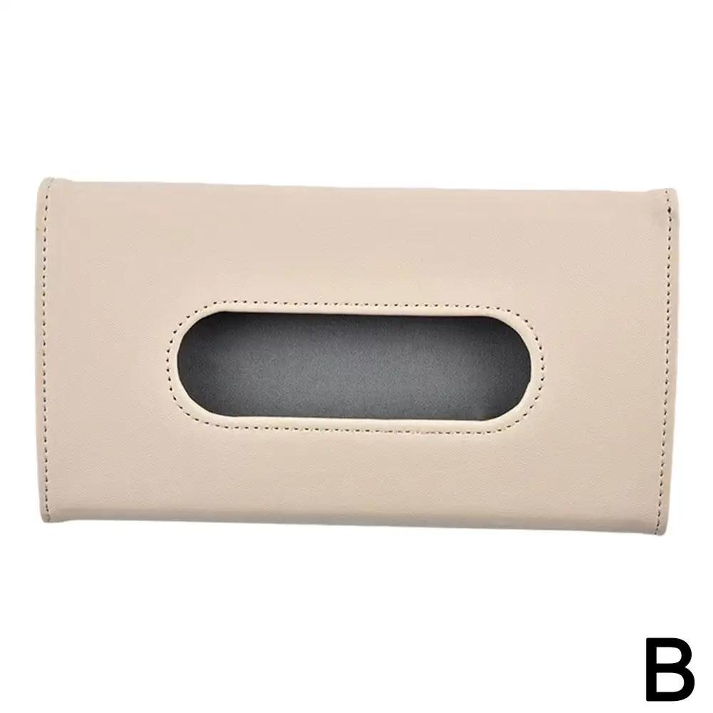 Car Sun Visor PU Leather Tissue Holder Mask Holder Sun Storage Auto Interior Visor Holder Accessories Car Decoration S4V8