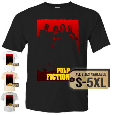 Футболка PULP FICTION V10 Постер к фильму Винтажная Натуральный Черный Белый S - 5XL