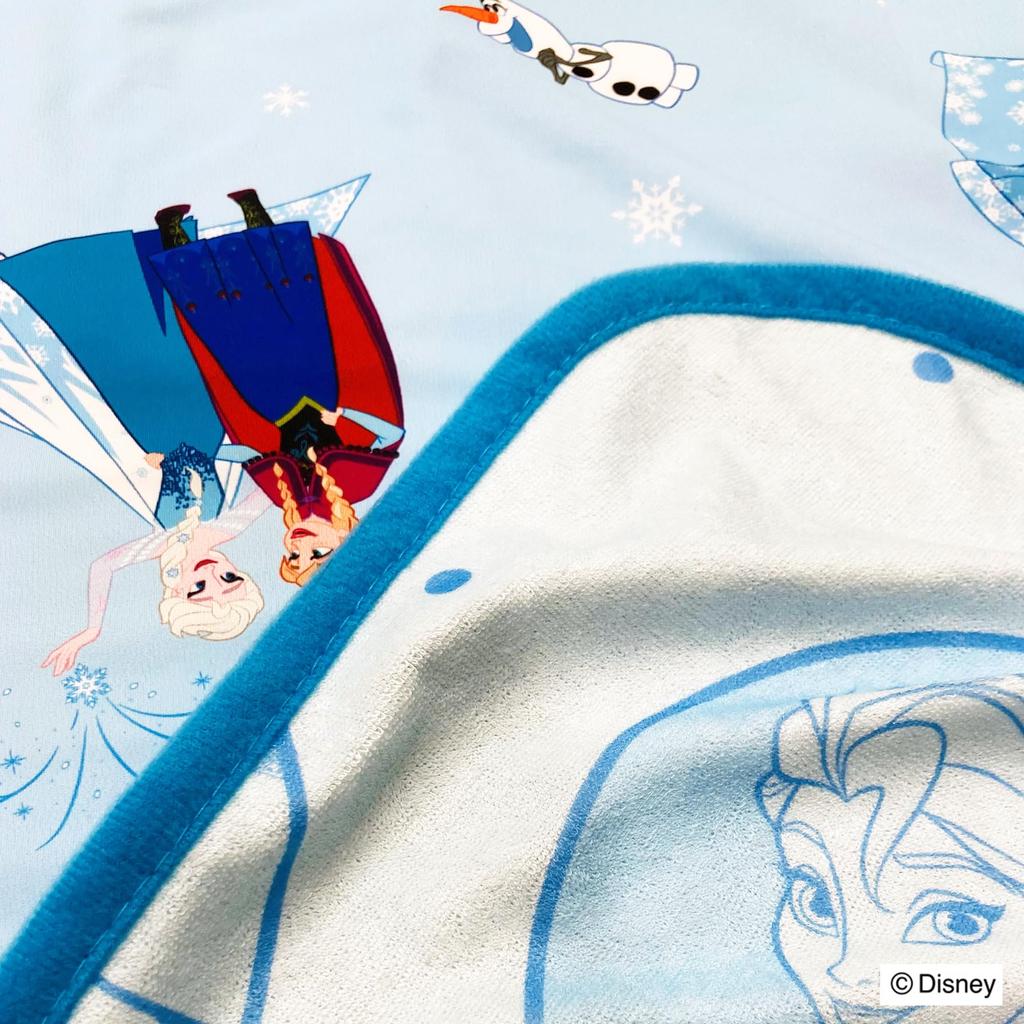 MORIPiLO Disney Summer Towel Blanket Cool Cute Cooling Disney Olaf Morishita Makura (Frozen Blanket) Blanket, 70x100cm, Blue, Princess, Elsa,