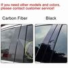 For Toyota Innova AN140 2009-2012 window decoration side door frame bright black center pillar sticker