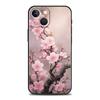 Чехол для телефона с цветами вишни для iPhone 17 16 15 Pro Max 11 12 13 14 7 8 Plus SE 2020 X XR XS Мягкий черный