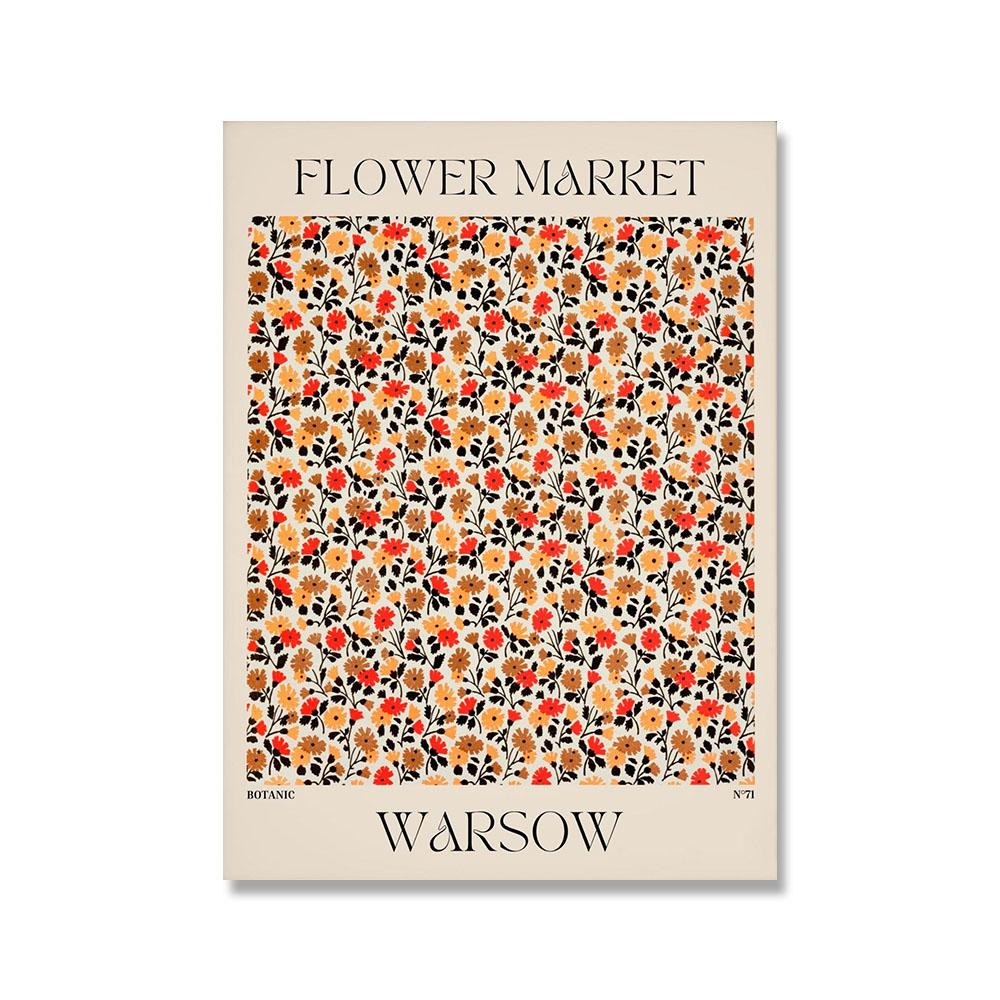 Цветочный рынок Париж Лондон печать плакатов винтажная ботаническая картина на холсте с растениями абстрактная настенная живопись скандинавская картина для гостиной
