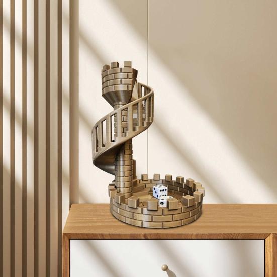 DND Dice Tower with Tray Dice Rolling Tower Dice Board Games Accessories for Role Playing Game Dungeons And Dragons D&D TRPG