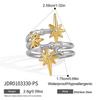 Ins-style high-end feeling female ethnic style ring does not fade zircon ring opening retro ring ring