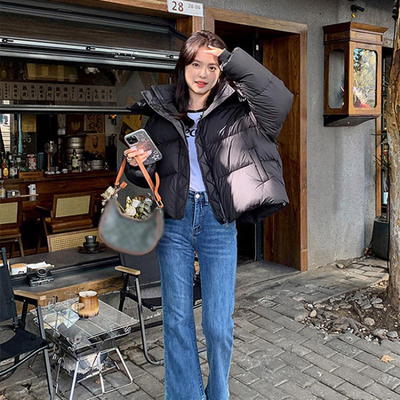 Winter Fashion Women's Down Jacket Hooded Thickened Puff-feel Bread Jacket