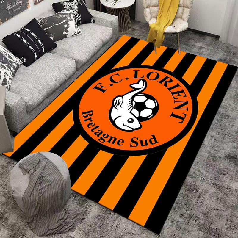 F.C. Lorient Logo Carpet suitable as a non-slip mat for the living room or bedroom sofa
