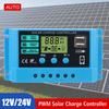 Солнечный контроллер 30А Регулятор солнечного заряда Цифровой дисплей Двойные USB-зарядные устройства Выход 5В ШИМ Зарядное устройство для аккумулятора 12В 24В Универсальный