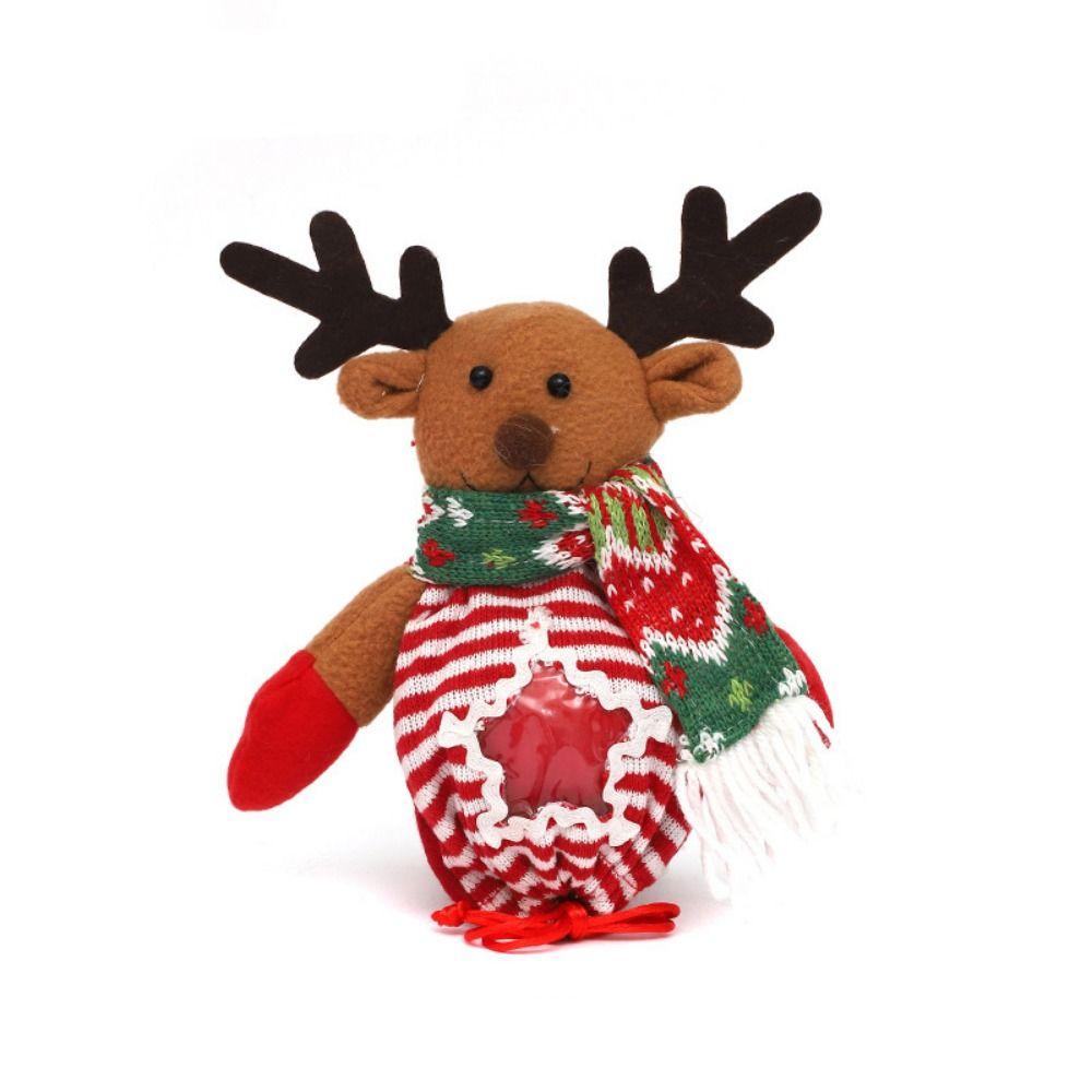 Сумка-тоут для конфет Санта-Клауса, тканевая сумка для конфет, милая рождественская подарочная сумка для дома