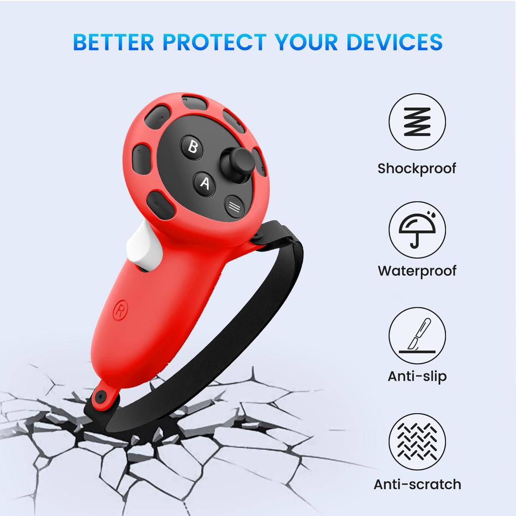 Новые аксессуары VR защитный чехол для 3 VR сенсорный контроллер силиконовый чехол кожа ручка ручка с