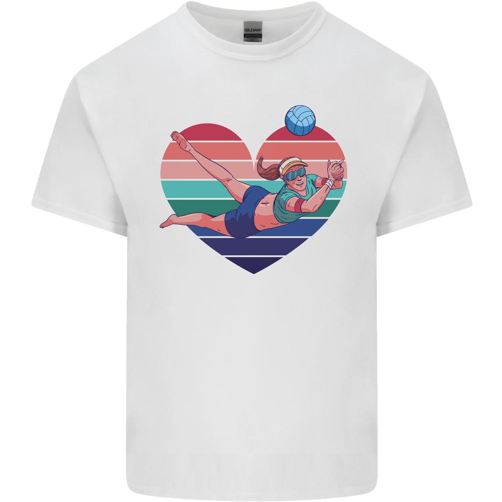 I Love Volleyball Heart Unisexs Light Cotton TShirt