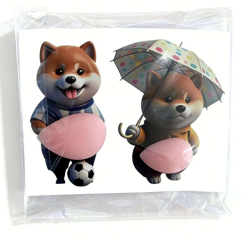 Funny 3D Soft Belly Cat Sticker Squeezeable Waterproof Inu Dog Phone Case Decoration Self-Adhesive Silicone Animal Laptop Decal