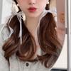2Pcs Korean Lace Bow Hair Clip Trend Long Ribbon Hairpins Barrettes Headband For Women Girl Hair Accessories